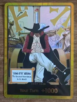 DON!! Card (Dracule Mihawk) (Gold) The Azure Sea's Seven Foil - Image 1