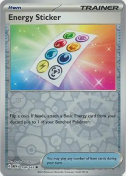 Energy Sticker 159/165 Reverse Holo MEWen 151 Pokemon Card NM - Image 1