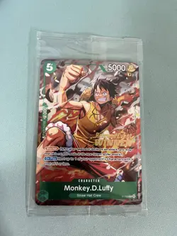Monkey.D.Luffy P-135 Winner Stamp OP16 Pre-Release Event Promo Card Sealed - Image 1