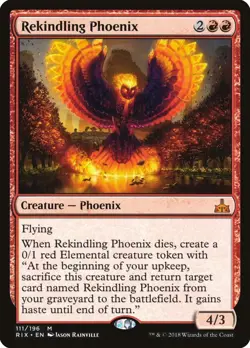 Rekindling Phoenix - Foil NM MTG Rivals of Ixalan - Image 1