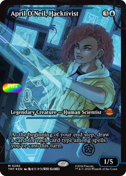 Foil April O'Neil, Hacktivist (0282) (Showcase) - 282 - NM - Teenage Mutant N... - Image 1