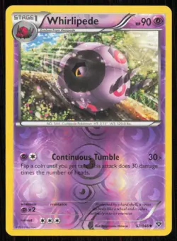 Whirlipede 52/146 Uncommon XY Pokemon Reverse Holo Lightly Played - Image 1