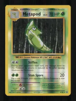 REVERSE HOLO METAPOD UNCOMMON 4/108 NM POKEMON - Image 1