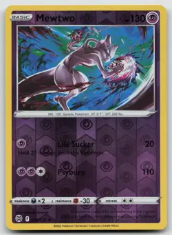 Mewtwo 056/172 Rare Brilliant Stars Pokemon Reverse Holo Lightly Played - Image 1
