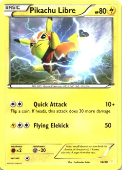 Pikachu Libre (14 14/30 XY Trainer Kit: Pikachu Libre & Suicune Pokemon HP - Image 1