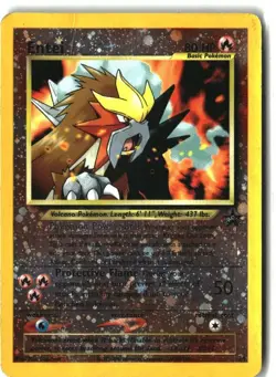 Entei 34 Promo Wizards Black Star Promos Pokemon Reverse Holo Damaged - Image 1