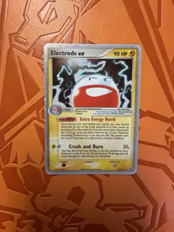 ELECTRODE EX - 107/112 - FIRE RED & LEAF GREEN - HOLO - ENGLISH - - Image 1