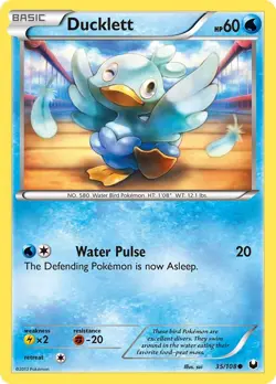 Ducklett DEX 35/108 Pokemon Dark Explorers Common EN MP - Image 1