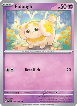 Fidough PAF 038/091 Pokemon SV: Paldean Fates Common EN NM - Image 1