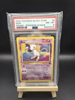Pokemon TCG Mew 8 Promo 2000 Pokemon Black Star Promo Pokemon League PSA 8 NM-MT - Image 1