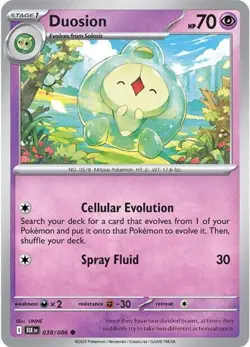 Duosion BLK 038/086 Pokemon SV: Black Bolt Common Reverse Holofoil EN NM - Image 1