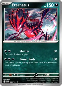 Eternatus PFL 069/094 Pokemon ME02: Phantasmal Flames Uncommon Reverse Holofo... - Image 1
