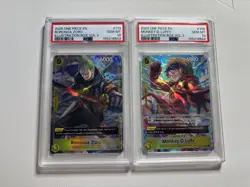 Monkey D Luffy + Roronoa Zoro Illustration Box Vol 3 One Piece PSA 10 Sequential - Image 1
