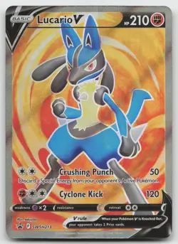 Lucario V Promo Holo SWSH: Sword & Shield Promo Cards SWSH213 NM - Image 1
