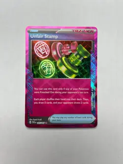 Unfair Stamp: Twilight Masquerade Holo Mint Condition 165/167 Sv06 Pokemon Card - Image 1