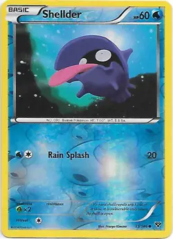 SHELLDER 31/146 XY Base Set Reverse Holo Pokemon Card EX - Image 1