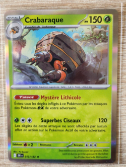 Carte Pokemon Crabaraque 012/182 REVERSE MEW EV10 FR NEUF - Image 1