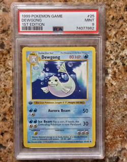 1999 Pokemon Dewgong 1st Edition Shadowless Base Set 25/102 PSA 9 Mint - Image 1