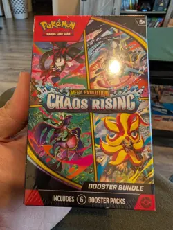 Pokemon TCG Mega Evolution: Chaos Rising Booster Bundle Sealed Box 6 Packs - Image 1