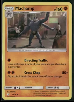 Machamp 13/18 Rare Detective Pikachu Pokemon Holo Near Mint - Image 1