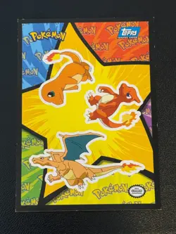 Charmander Charmeleon Charizard Pokemon Topps Sticker - Image 1