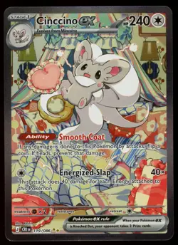 CINCCINO EX Pokemon Mega Evolution Chaos Rising #119 Special Illustration Rare - Image 1