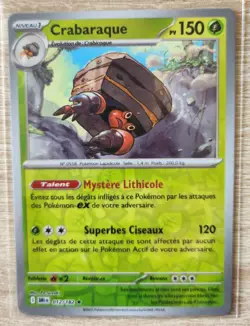 Pokemon Card Crabaraque 012/182 REVERSE MEW EV10 FR NEW - Image 1
