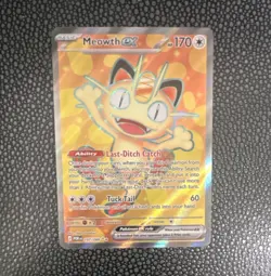 Pokemon TCG Meowth EX 107/108 Evolutions 170 HP Holo Ultra Rare Basic - Image 1
