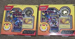 Pokemon TCG Pokemon Day 2026 Collection Box Pikachu Promo Coin Boosters Lot of 2 - Image 1