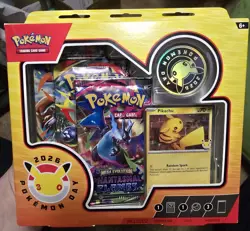 Pokemon TCG Pokemon Day 2026 Collection Box Pikachu Promo Coin Boosters Lot of 2 - Image 4
