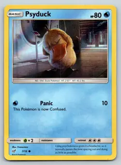 PSYDUCK 7/18 C DETECTIVE PIKACHU POKEMON HOLO MP FRAMESTORE - Image 1