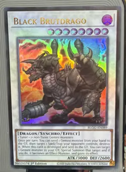 Yugioh! Black Brutdrago BLGG-EN089 Battles of Legend: Glorious - Image 1