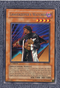 Yugioh Gravekeeper's Watcher PGD-064 Rare 1st Edition LP - Image 1