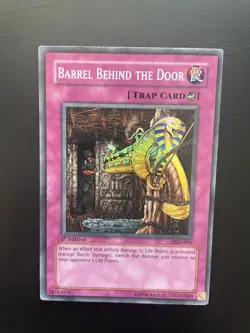 Yugioh Barrel Behind The Door PGD-095 1st Edition Super Rare HP - Image 1