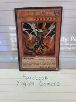 Yugioh Malefic Red Eyes B Dragon YMP1 Secret Light Played - Image 1