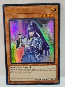 YUGIOH DENKO SEKKA DUDE 1ST EDITION ULTRA LIGHT PLAYED - Image 1