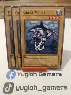 Yu-Gi-Oh Great White X3 SDY Common Heavy Played - Image 1