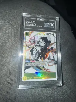 TAG 10 Monkey D. Luffy ST13-015 The Three Brothers 2023 Rare Foil JPN One Piece - Image 1