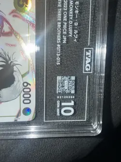 TAG 10 Monkey D. Luffy ST13-015 The Three Brothers 2023 Rare Foil JPN One Piece - Image 2