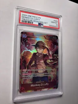 2024 One Piece TCG Monkey D. Luffy SR Foil PSA 10 (Treasure Booster Set, Promo) - Image 3