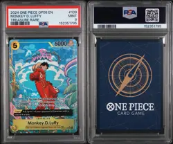 2024 ONE PIECE OP08-TWO LEGENDS TREASURE RARE (TR) #109 MONKEY D. LUFFY PSA 9 - Image 3