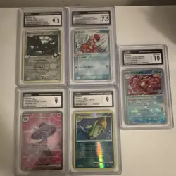 Pokemon CGC Graded Holo 5-Card Lot Skarmory/Mismagius/Crawdunt/Floatzel/Seaking - Image 1