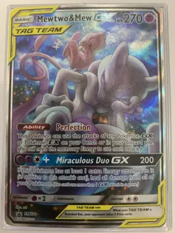Pokemon Card - Mewtwo & Mew Tag Team GX Promo SM191 NM - Image 1