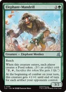 *foil ELEPHANT-MANDRILL 0138 Avatar The Last Airbender MTG - Image 1
