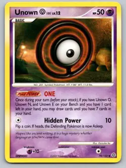 Unown [O] 70/132 Uncommon Secret Wonders Pokemon Lightly Played - Image 1