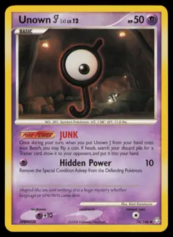 Unown [J] 76/146 Uncommon Legends Awakened Pokemon Near Mint - Image 1