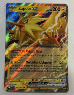 Zapdos ex Double Rare Scarlet & Violet 151 #145/165 Pokemon NM - Image 1