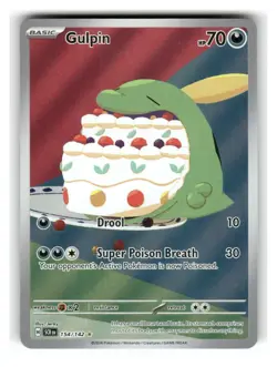 Gulpin 154/142 Illustration Rare Stellar Crown Pokemon Near Mint - Image 1