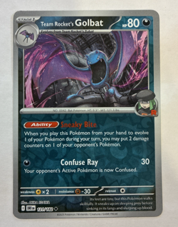 Team Rocket's Golbat Reverse Holo SV10: Destined Rivals #121/182 Pokemon 2025 NM - Image 1