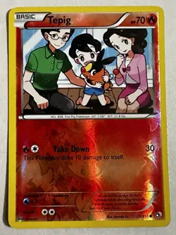 Pokemon Tepig 25/113 Reverse Holo Legendary Treasures 2013 BW Lightly Played - Image 1